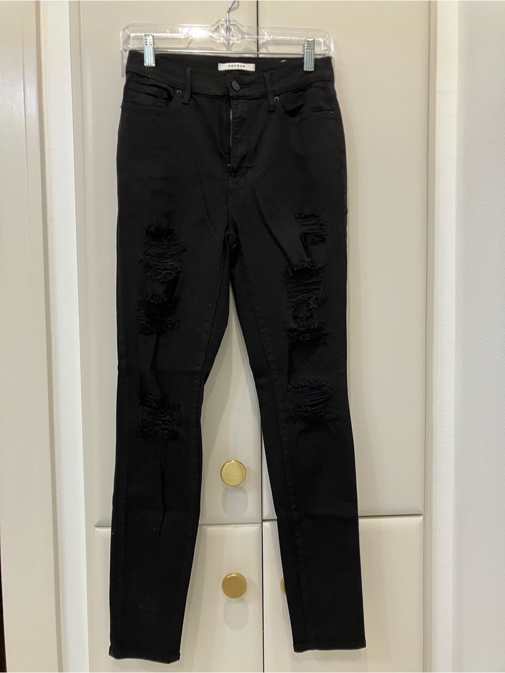 PacSun Black Distressed Skinny Jeans